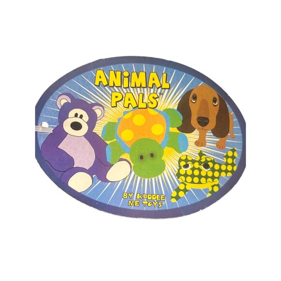 Vintage Kellytoy Animal Pals Plush Dog Brown Blue Sweater Soft 9" Tall NWT - Picture 5 of 5